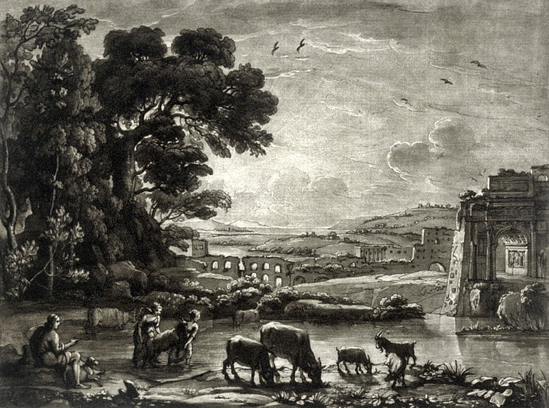 Claude Lorrain, Landscape with the Arch of Titus,     . 1664. ,       ,    ,  